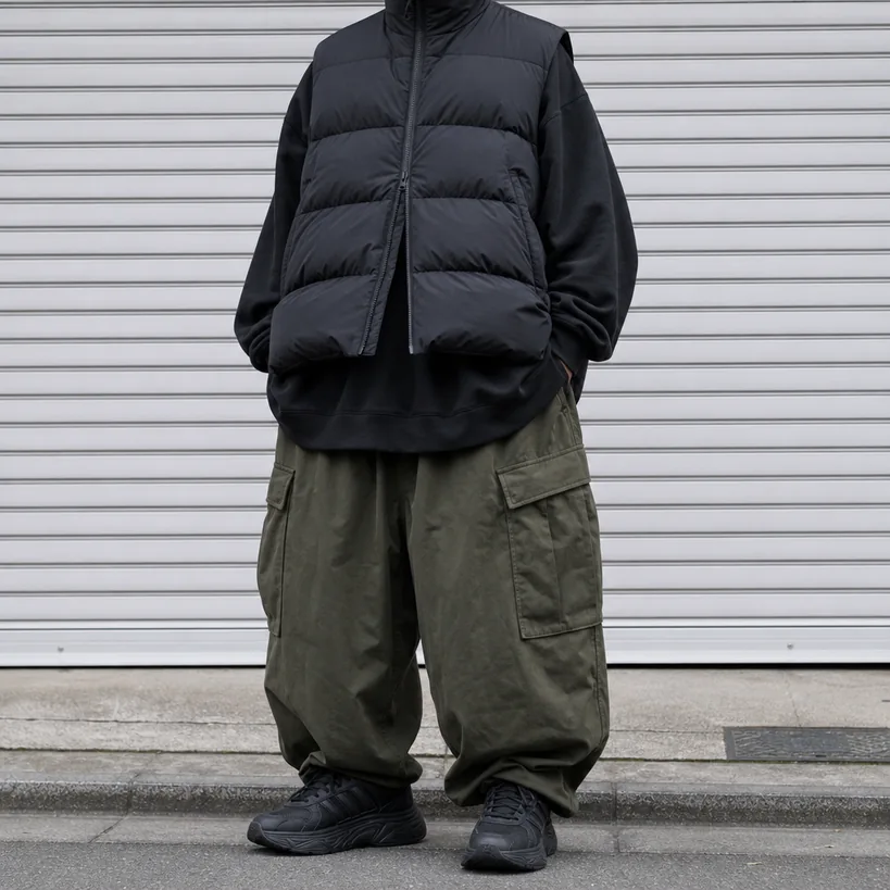 NG1-ボリュームトップスと厚底OZGAIAで全身樽体型化